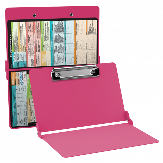 WhiteCoat Clipboard® - Pink Diagnostic Sonography Edition